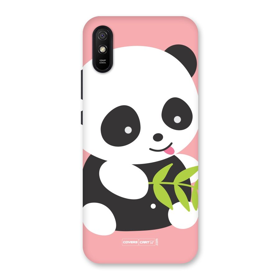 Cute Panda Pink Back Case for Redmi 9A