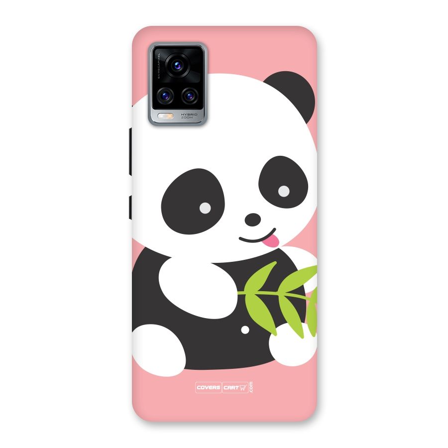 Cute Panda Pink Back Case for Vivo V20 Pro
