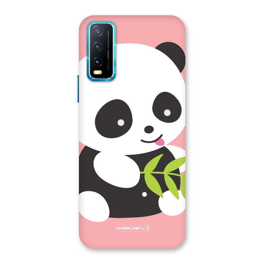 Cute Panda Pink Back Case for Vivo Y20A