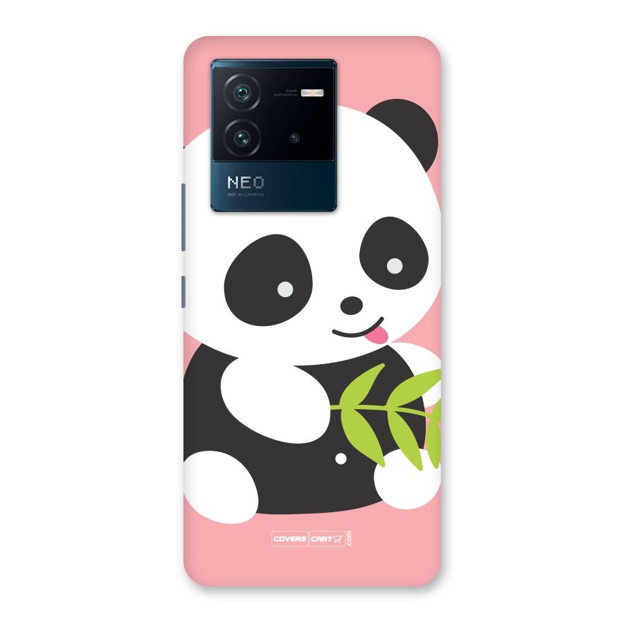 Cute Panda Pink Back Case for Vivo iQOO Neo 6 5G