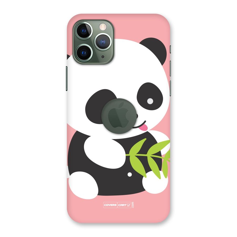 Cute Panda Pink Back Case for iPhone 11 Pro Logo  Cut