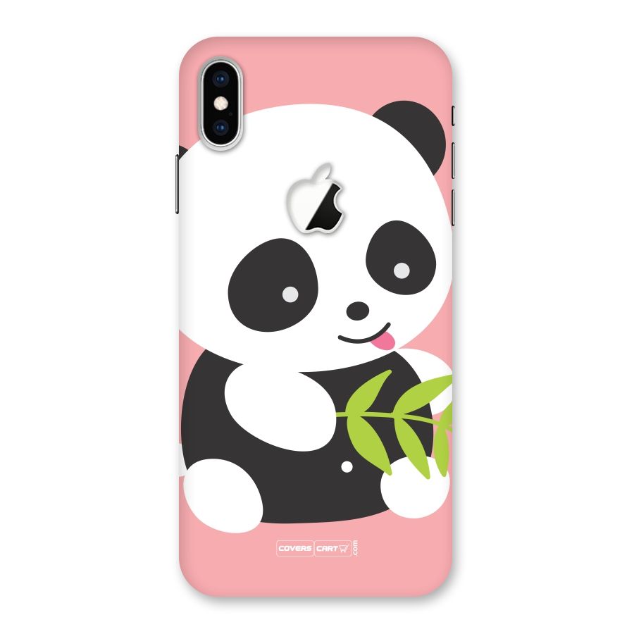 Cute Panda Pink Back Case for iPhone XS Max Apple Cut