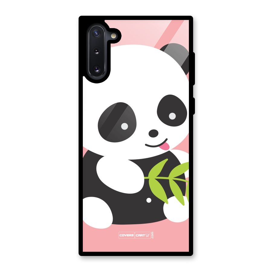 Cute Panda Pink Glass Back Case for Galaxy Note 10