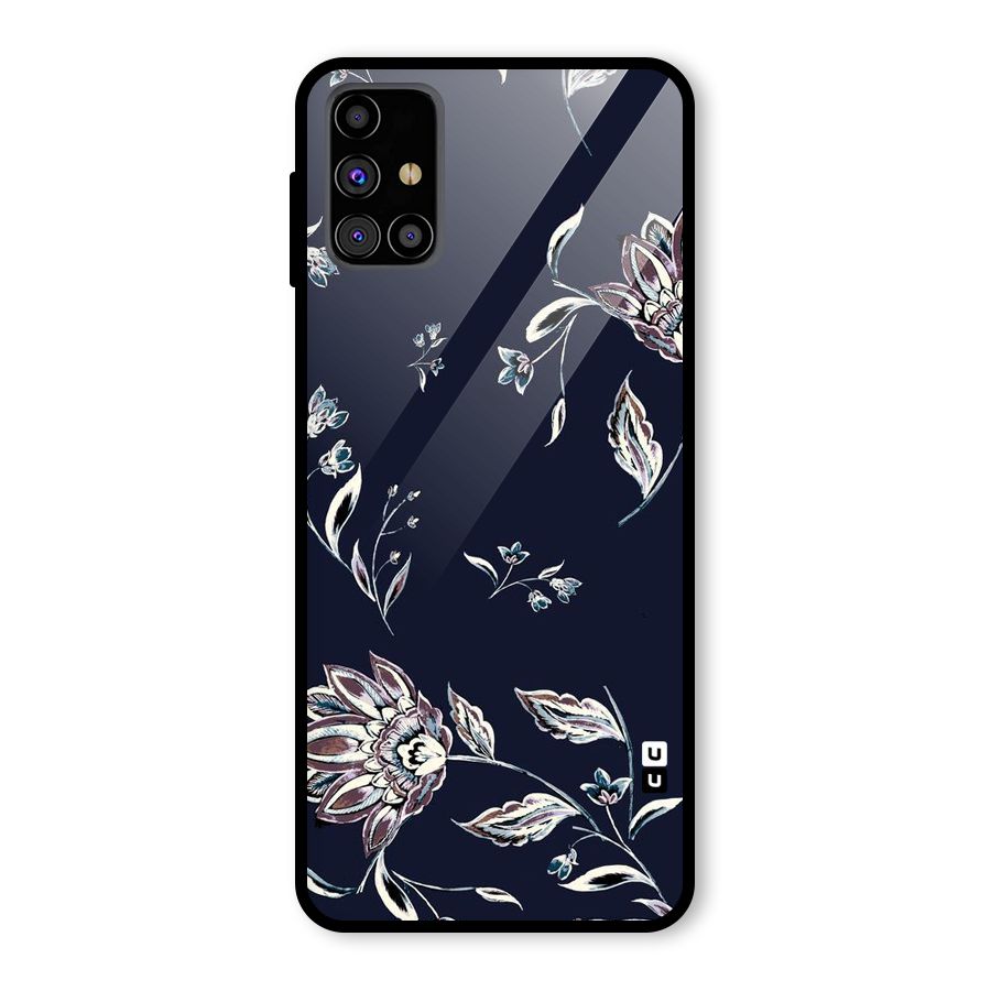 Cute Petals Glass Back Case for Galaxy M31s