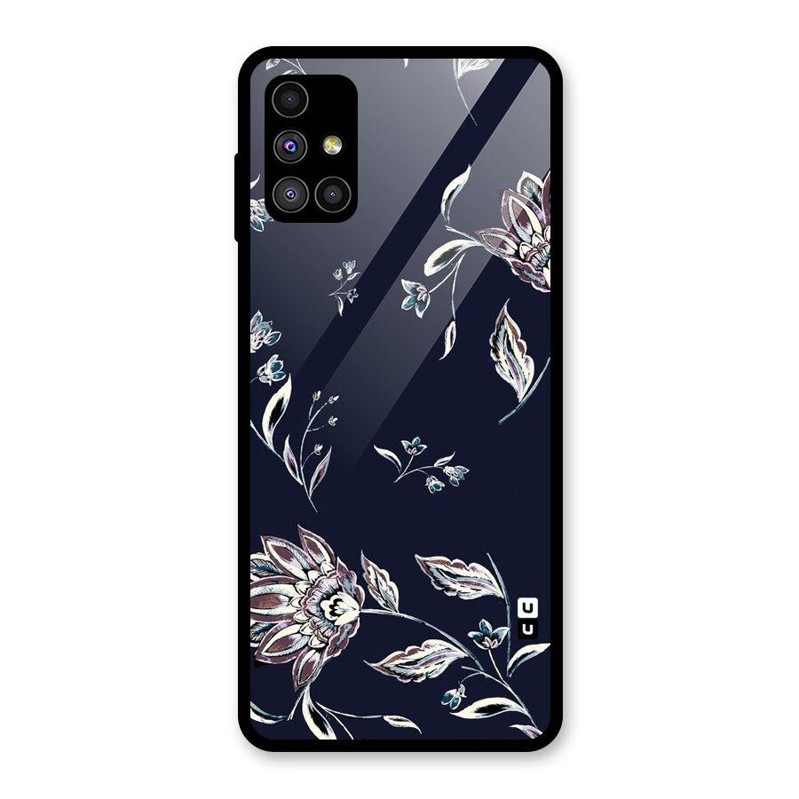 Cute Petals Glass Back Case for Galaxy M51