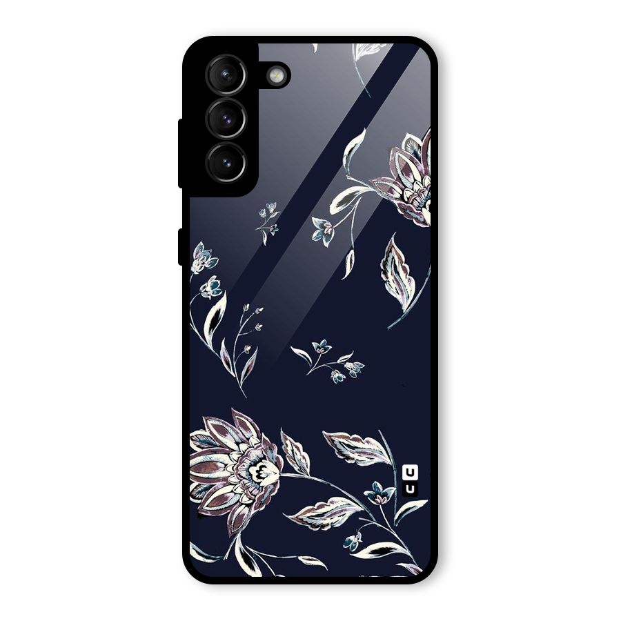 Cute Petals Glass Back Case for Galaxy S21 Plus