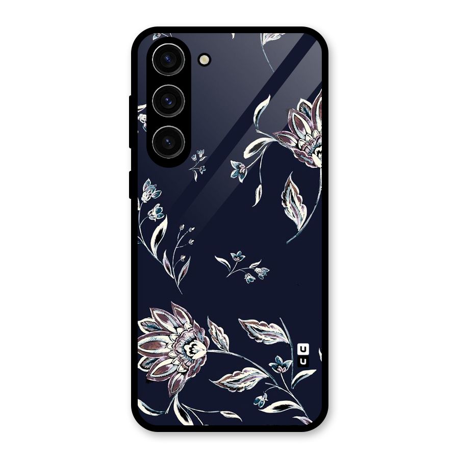 Cute Petals Glass Back Case for Galaxy S23 Plus
