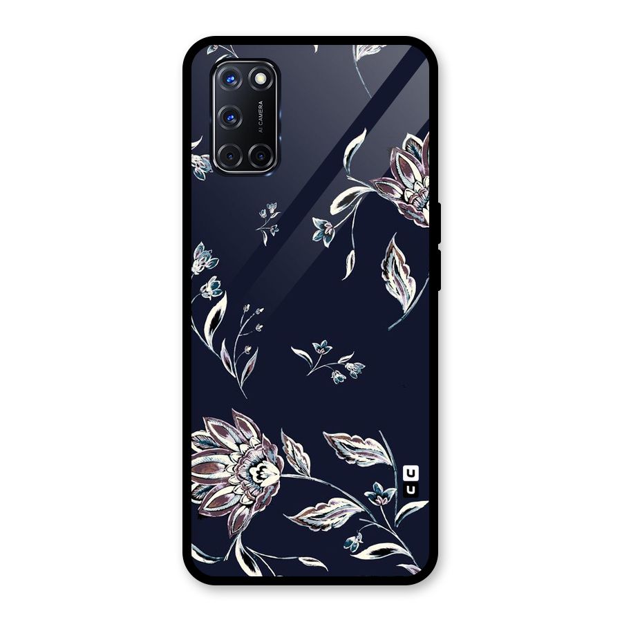 Cute Petals Glass Back Case for Oppo A52