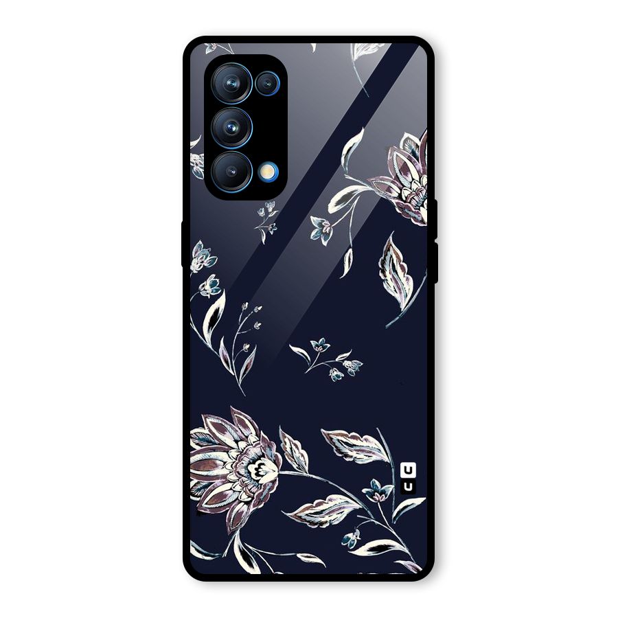 Cute Petals Glass Back Case for Oppo Reno5 Pro 5G