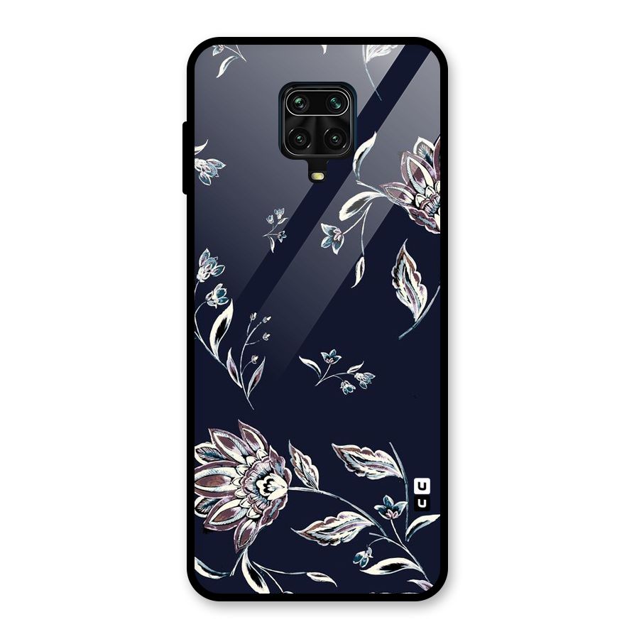 Cute Petals Glass Back Case for Redmi Note 9 Pro Max