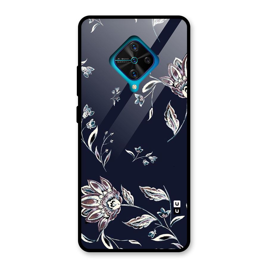 Cute Petals Glass Back Case for Vivo S1 Pro