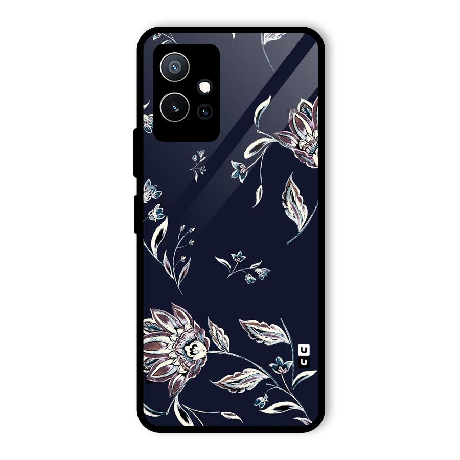 Cute Petals Glass Back Case for Vivo T1 5G