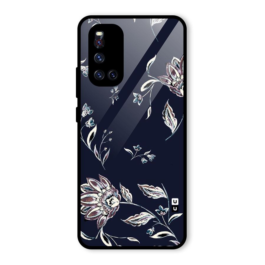 Cute Petals Glass Back Case for Vivo V19