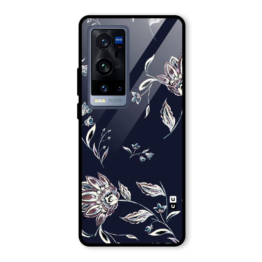 Cute Petals Glass Back Case for Vivo X60 Pro Plus