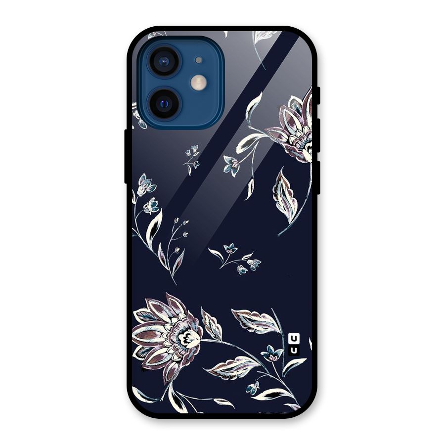 Cute Petals Glass Back Case for iPhone 12 Mini
