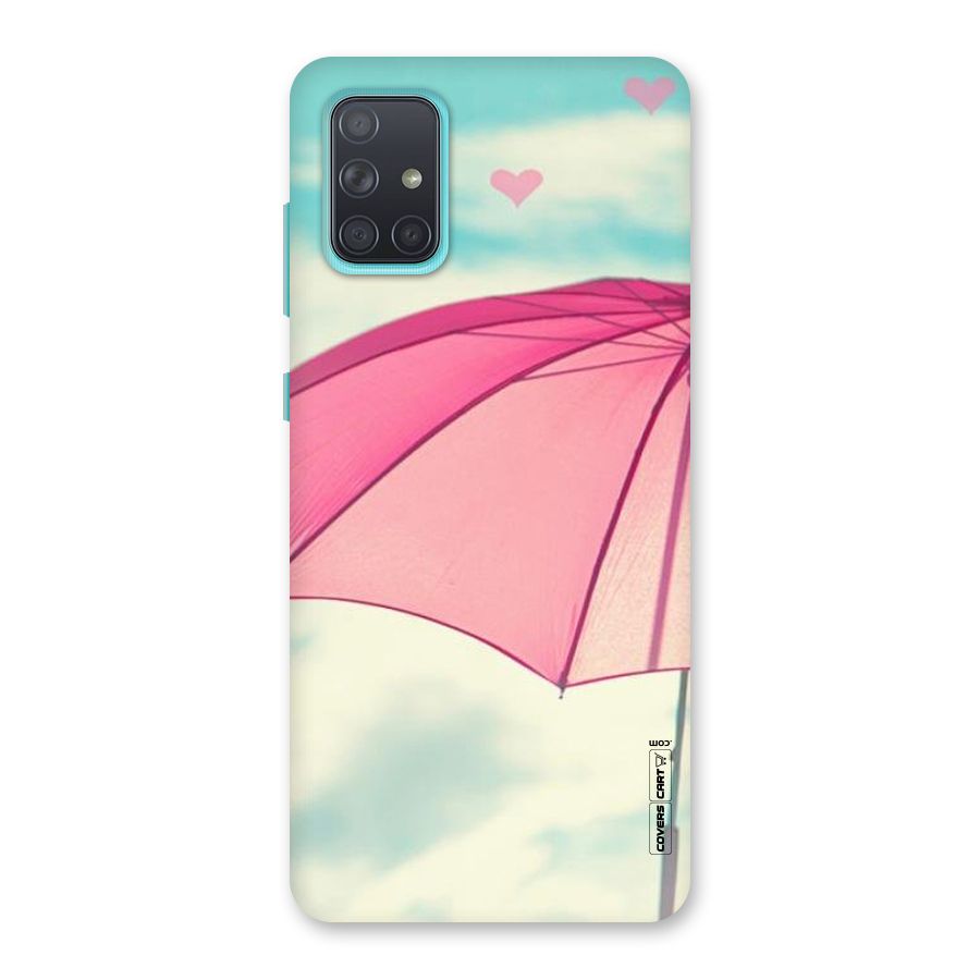 Cute Pink Umbrella Back Case for Galaxy A71
