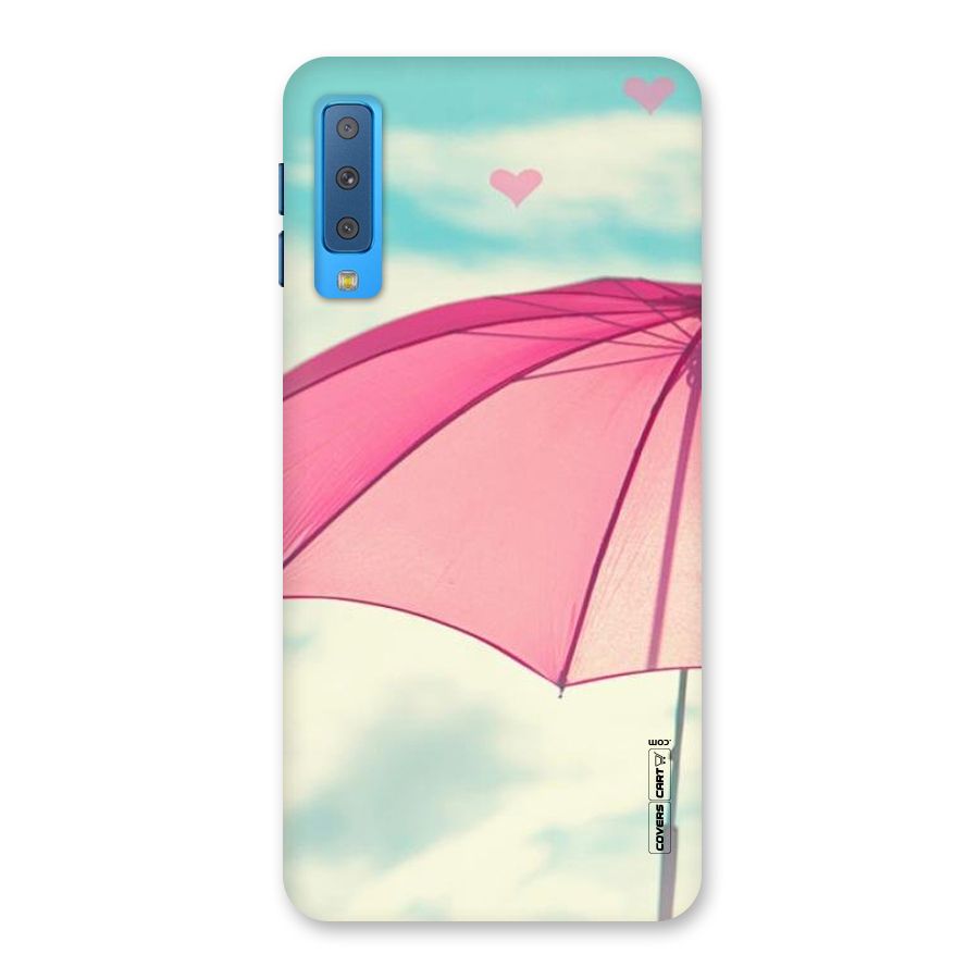 Cute Pink Umbrella Back Case for Galaxy A7 (2018)