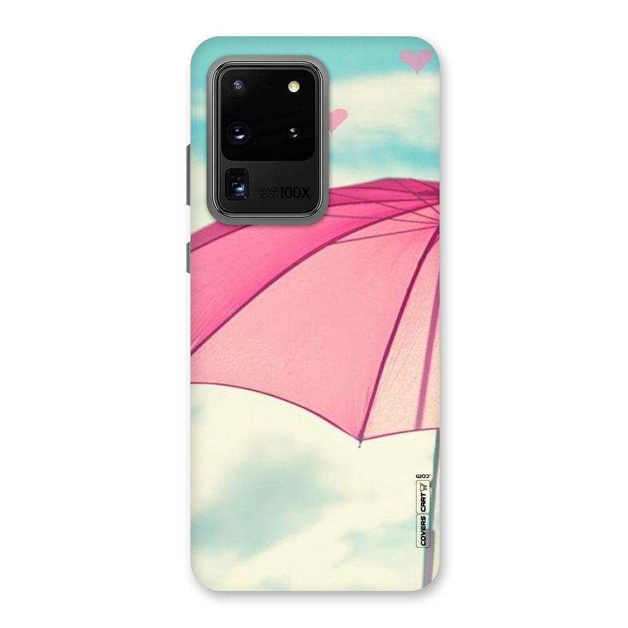 Cute Pink Umbrella Back Case for Galaxy S20 Ultra