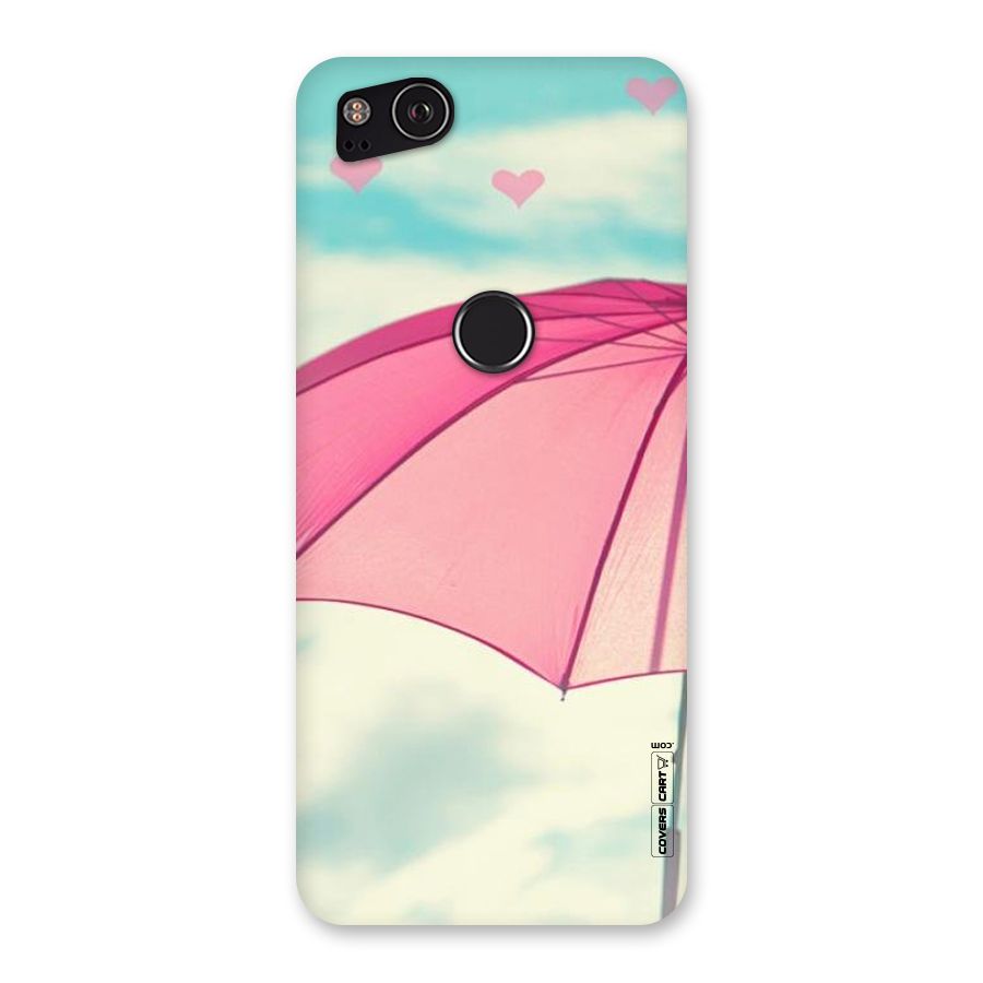 Cute Pink Umbrella Back Case for Google Pixel 2