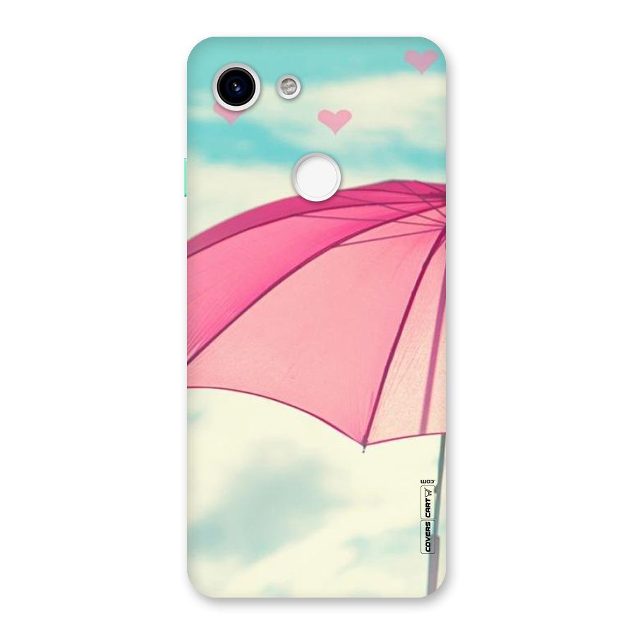 Cute Pink Umbrella Back Case for Google Pixel 3