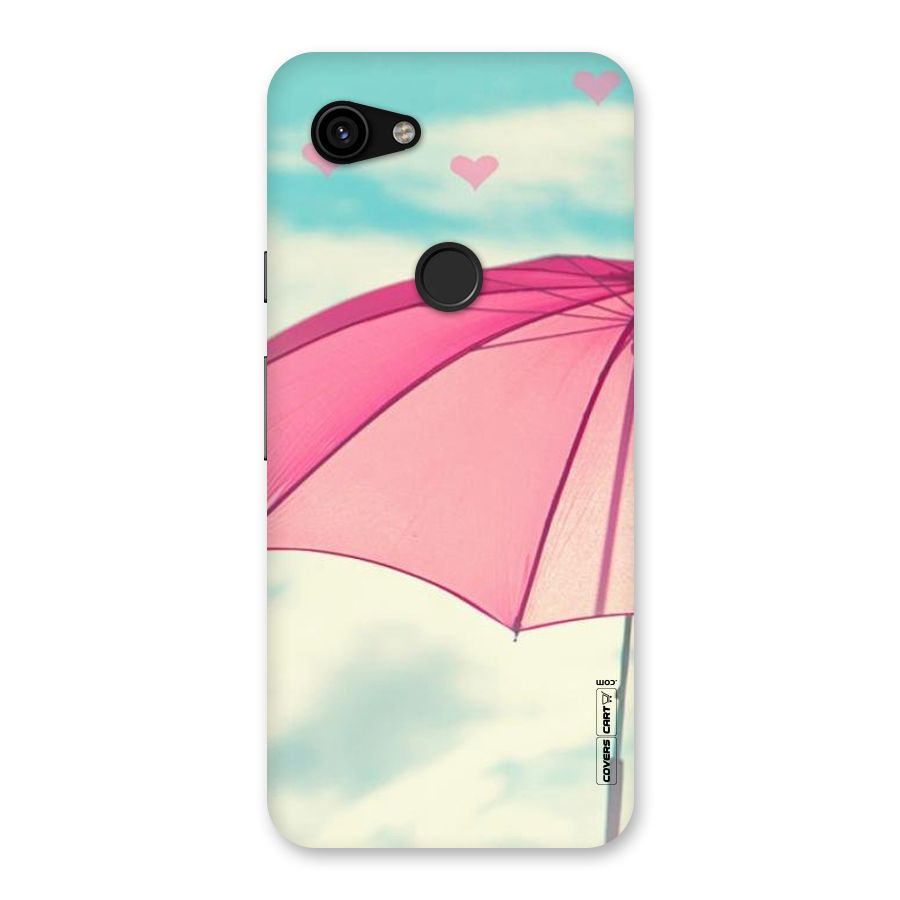 Cute Pink Umbrella Back Case for Google Pixel 3a