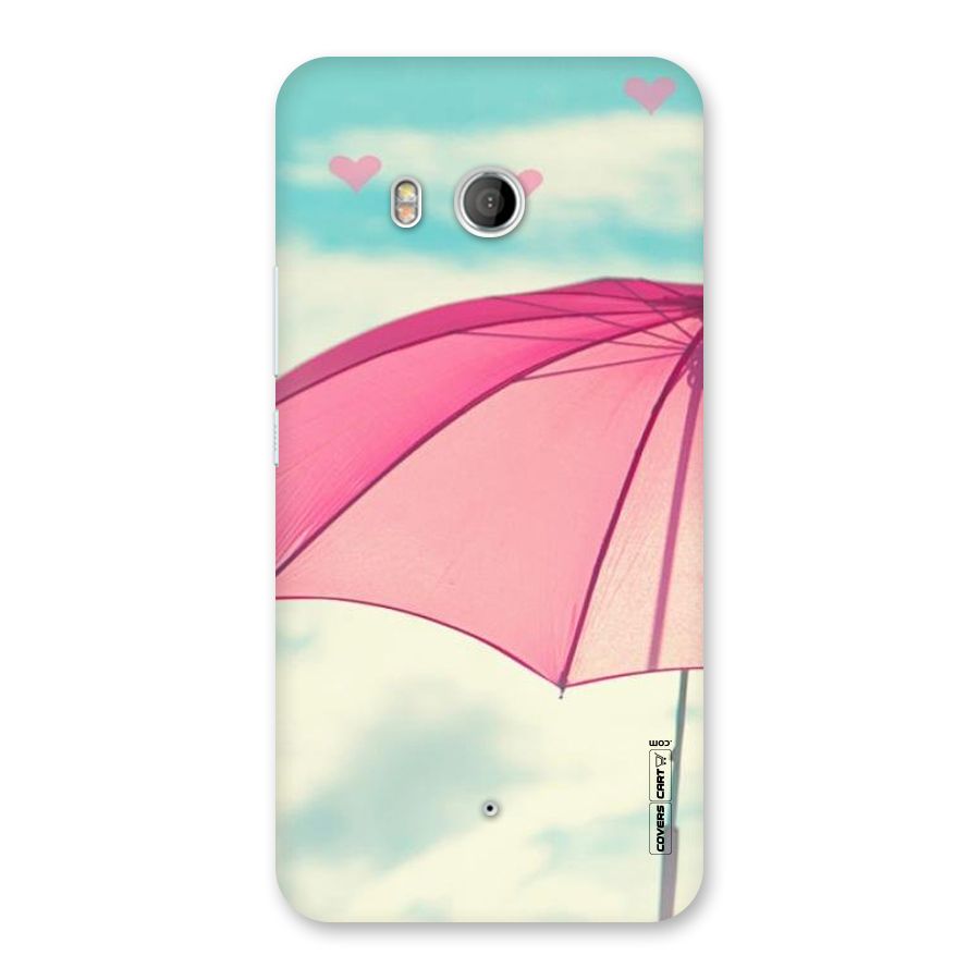 Cute Pink Umbrella Back Case for HTC U11