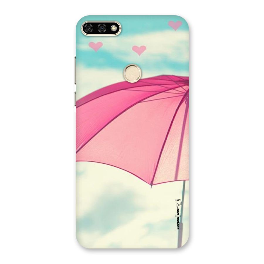 Cute Pink Umbrella Back Case for Honor 7A