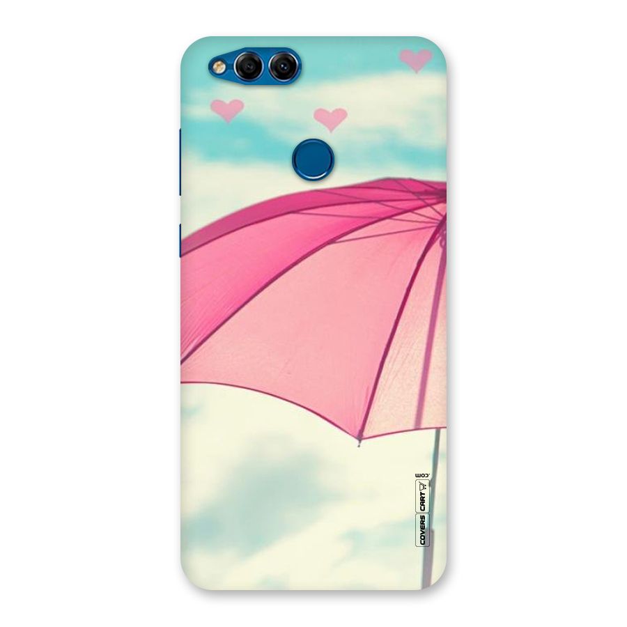 Cute Pink Umbrella Back Case for Honor 7X