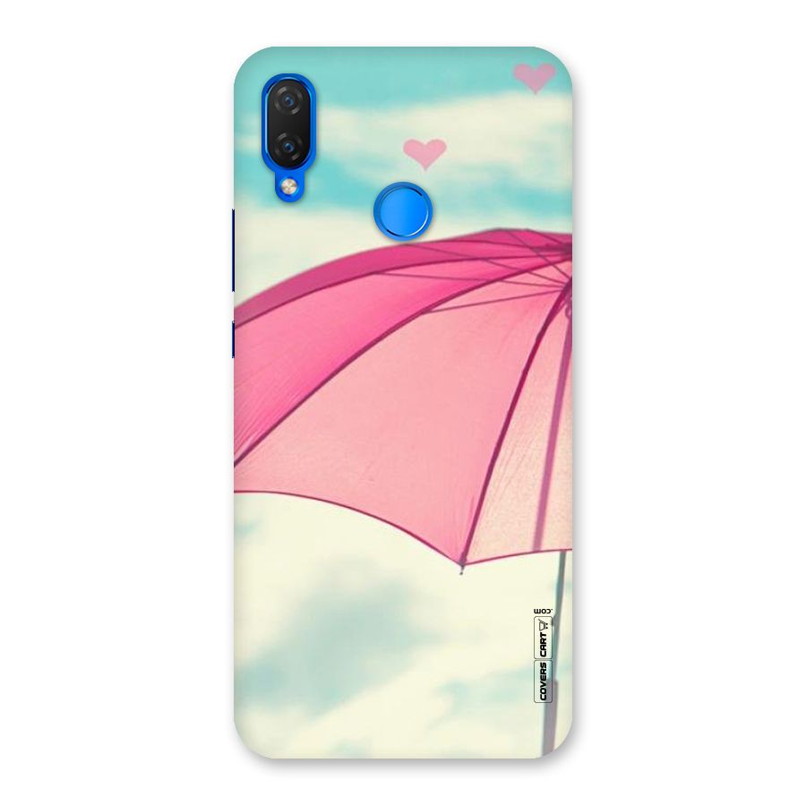 Cute Pink Umbrella Back Case for Huawei P Smart+