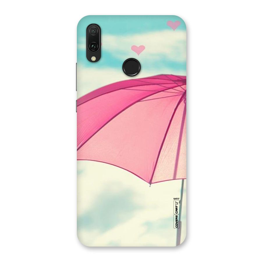 Cute Pink Umbrella Back Case for Huawei Y9 (2019)
