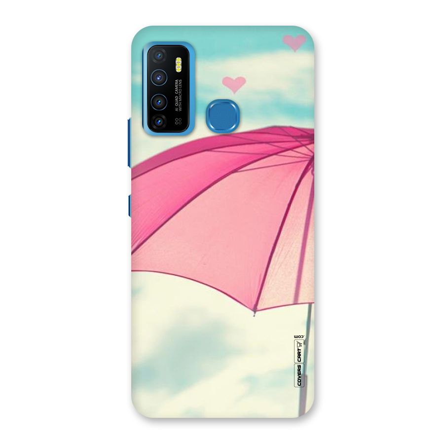 Cute Pink Umbrella Back Case for Infinix Hot 9