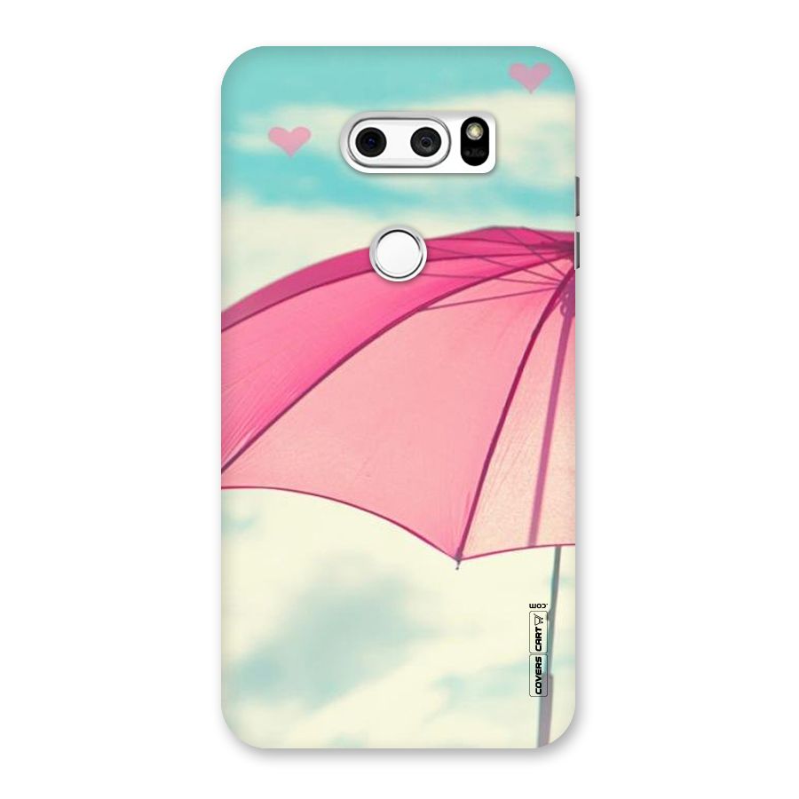 Cute Pink Umbrella Back Case for LG V30