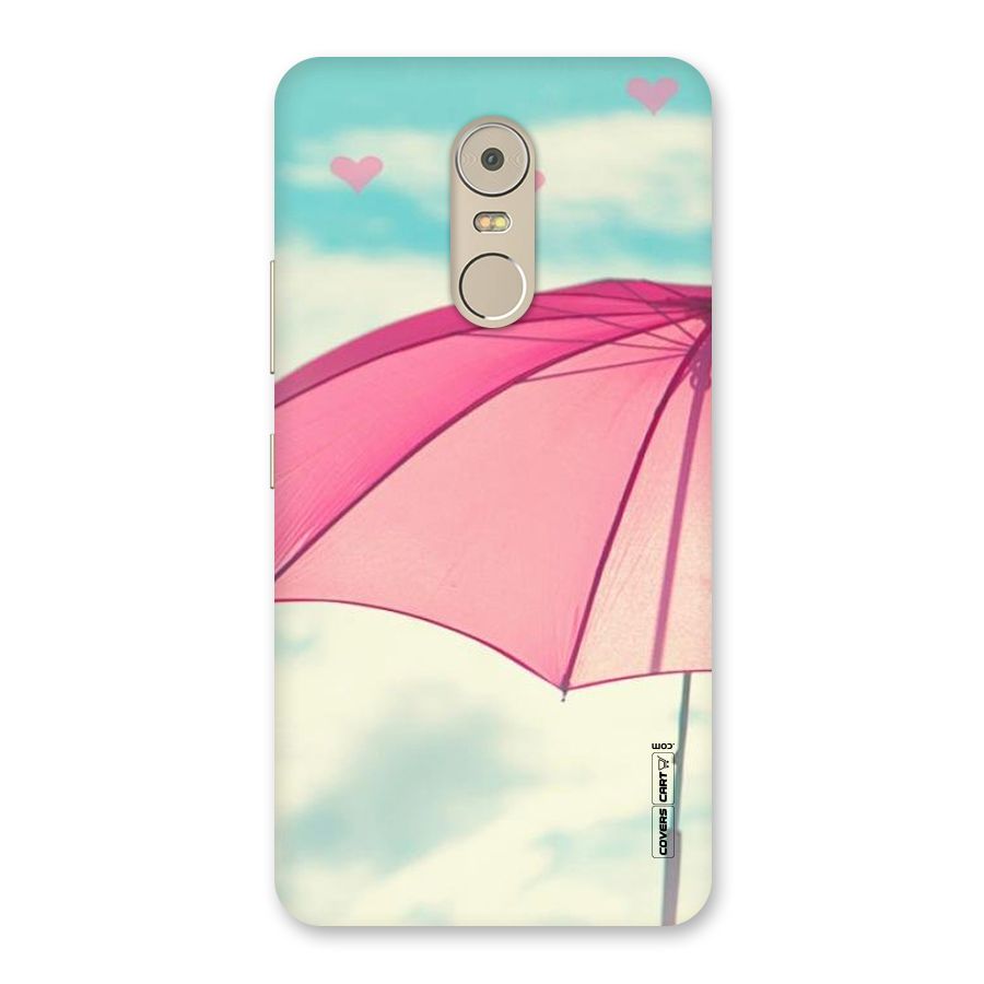 Cute Pink Umbrella Back Case for Lenovo K6 Note