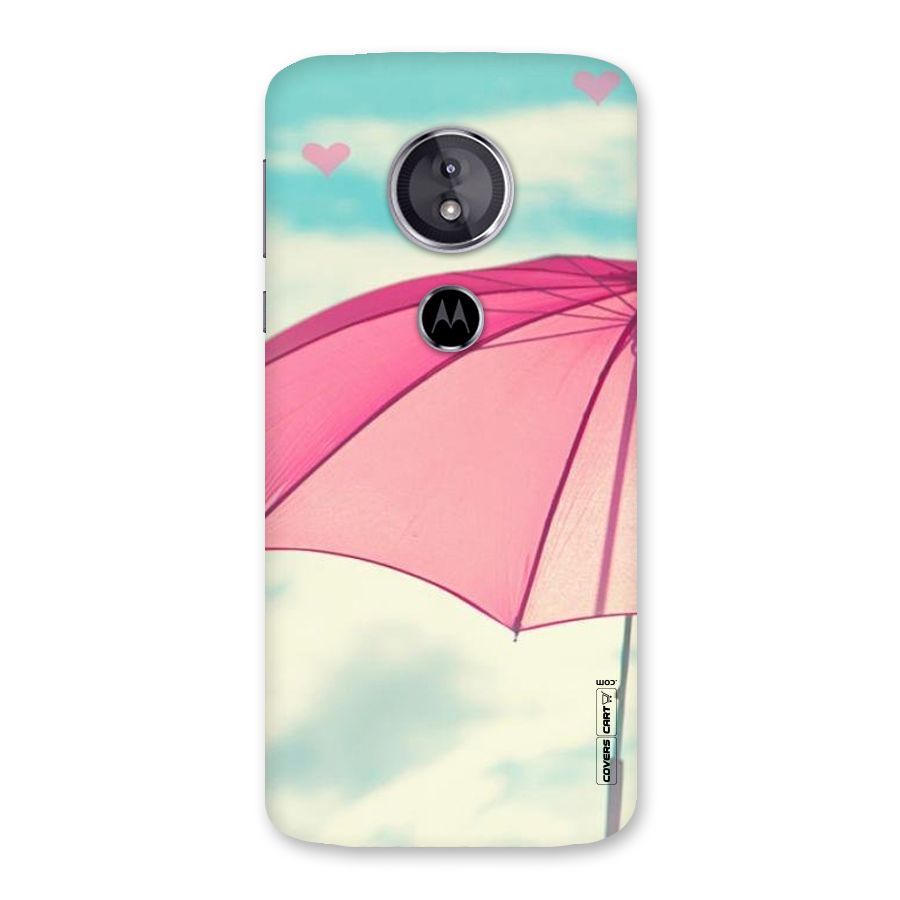 Cute Pink Umbrella Back Case for Moto E5