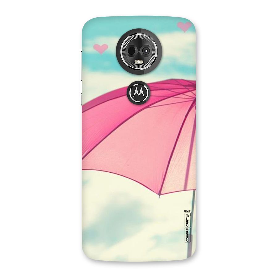 Cute Pink Umbrella Back Case for Moto E5 Plus