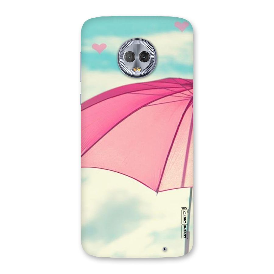 Cute Pink Umbrella Back Case for Moto G6 Plus