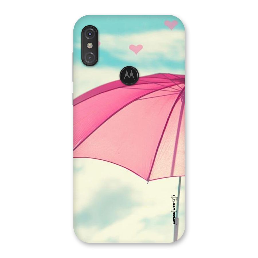 Cute Pink Umbrella Back Case for Motorola One Power