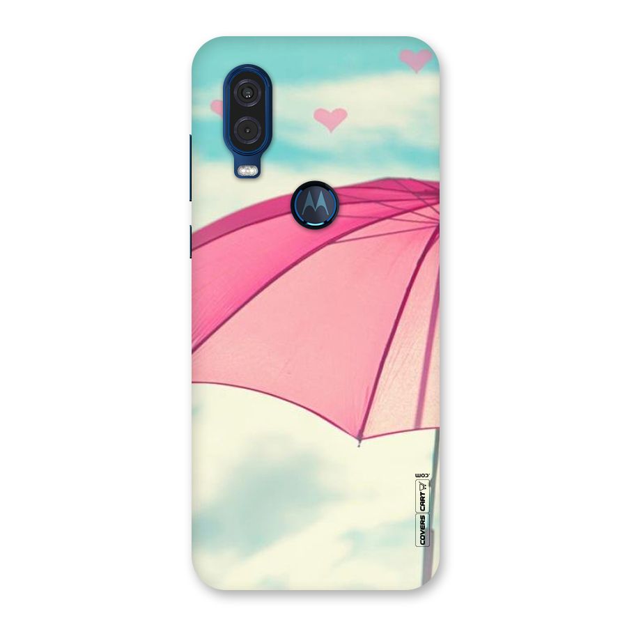 Cute Pink Umbrella Back Case for Motorola One Vision