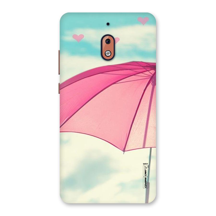 Cute Pink Umbrella Back Case for Nokia 2.1