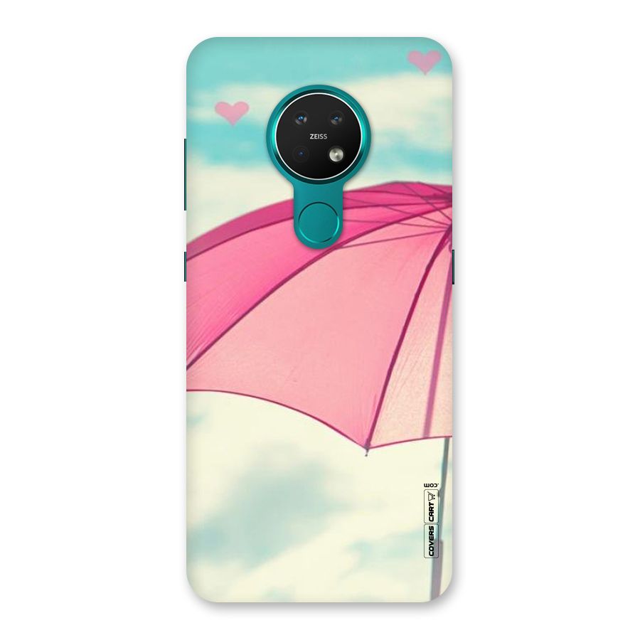 Cute Pink Umbrella Back Case for Nokia 7.2