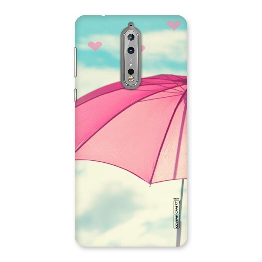 Cute Pink Umbrella Back Case for Nokia 8