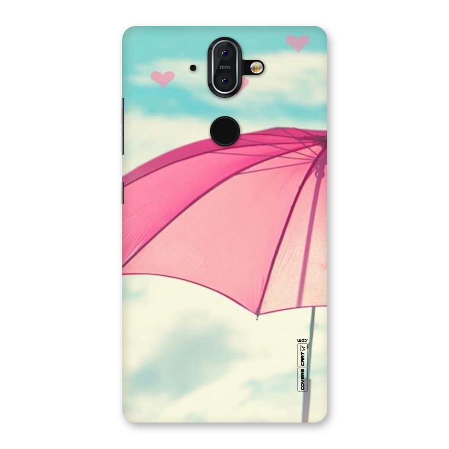 Cute Pink Umbrella Back Case for Nokia 8 Sirocco