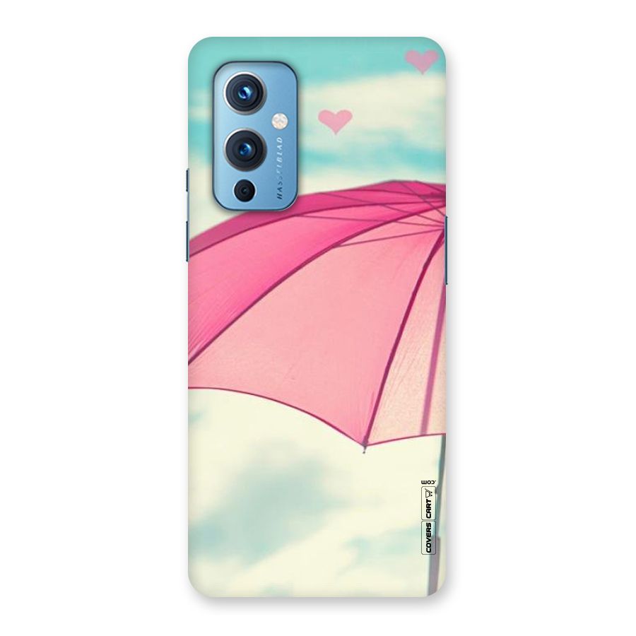 Cute Pink Umbrella Back Case for OnePlus 9