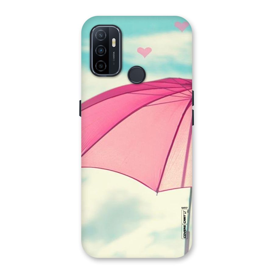 Cute Pink Umbrella Back Case for Oppo A32