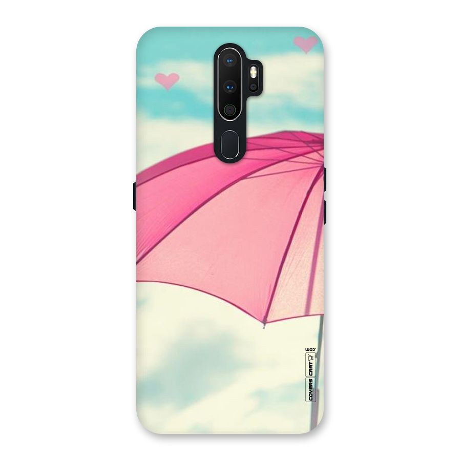 Cute Pink Umbrella Back Case for Oppo A5 (2020)