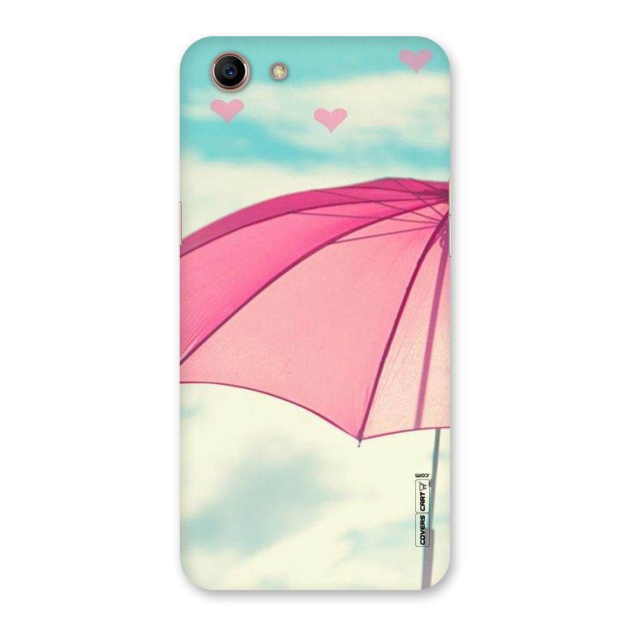 Cute Pink Umbrella Back Case for Oppo A83 (2018)