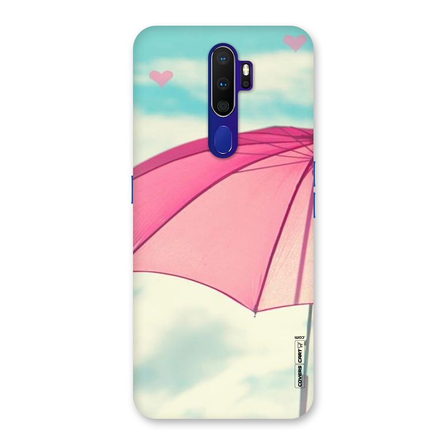 Cute Pink Umbrella Back Case for Oppo A9 (2020)