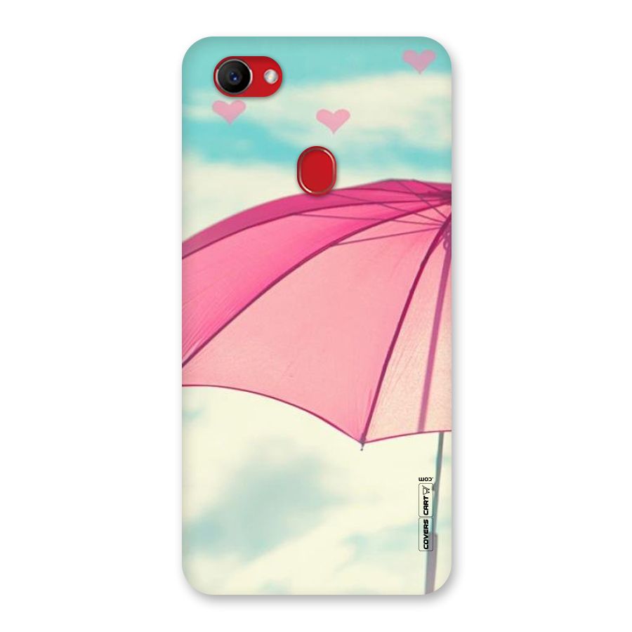 Cute Pink Umbrella Back Case for Oppo F7