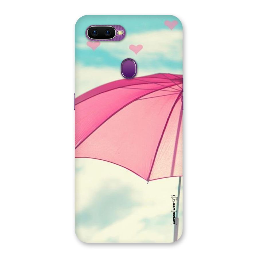 Cute Pink Umbrella Back Case for Oppo F9