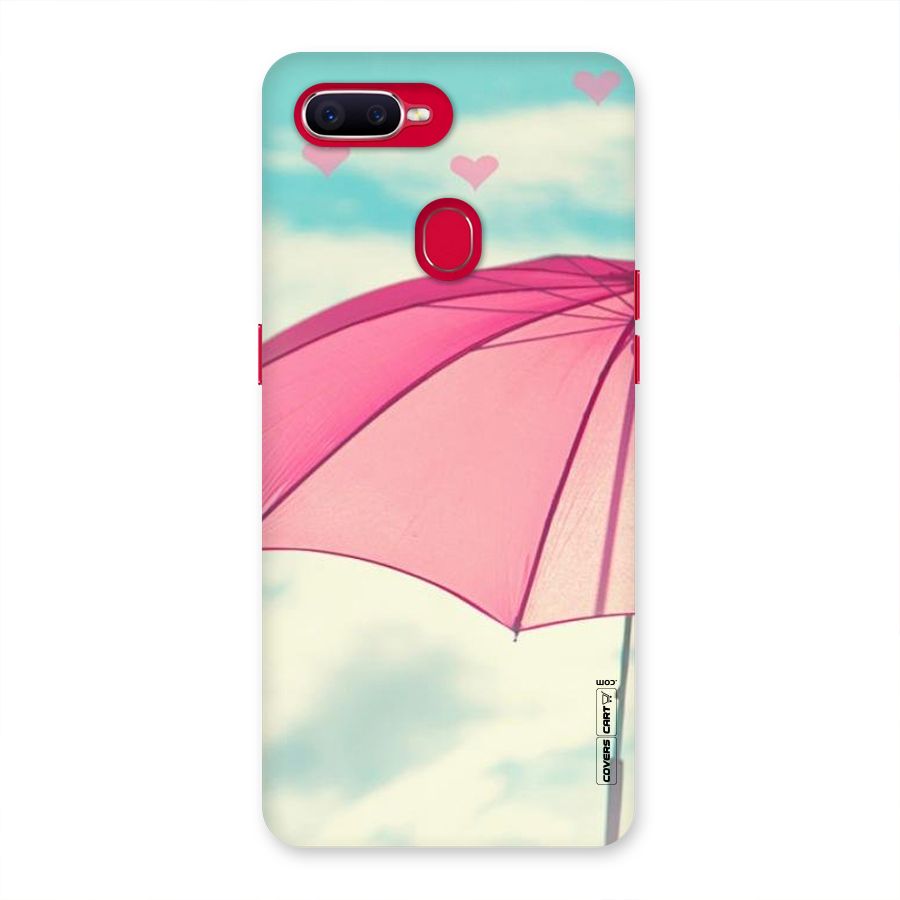 Cute Pink Umbrella Back Case for Oppo F9 Pro